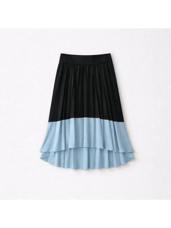Athleta Dresses & Skirts - Athleta Women's Swing Forward Pleated Skirt Pull On Black Teal Size Medium